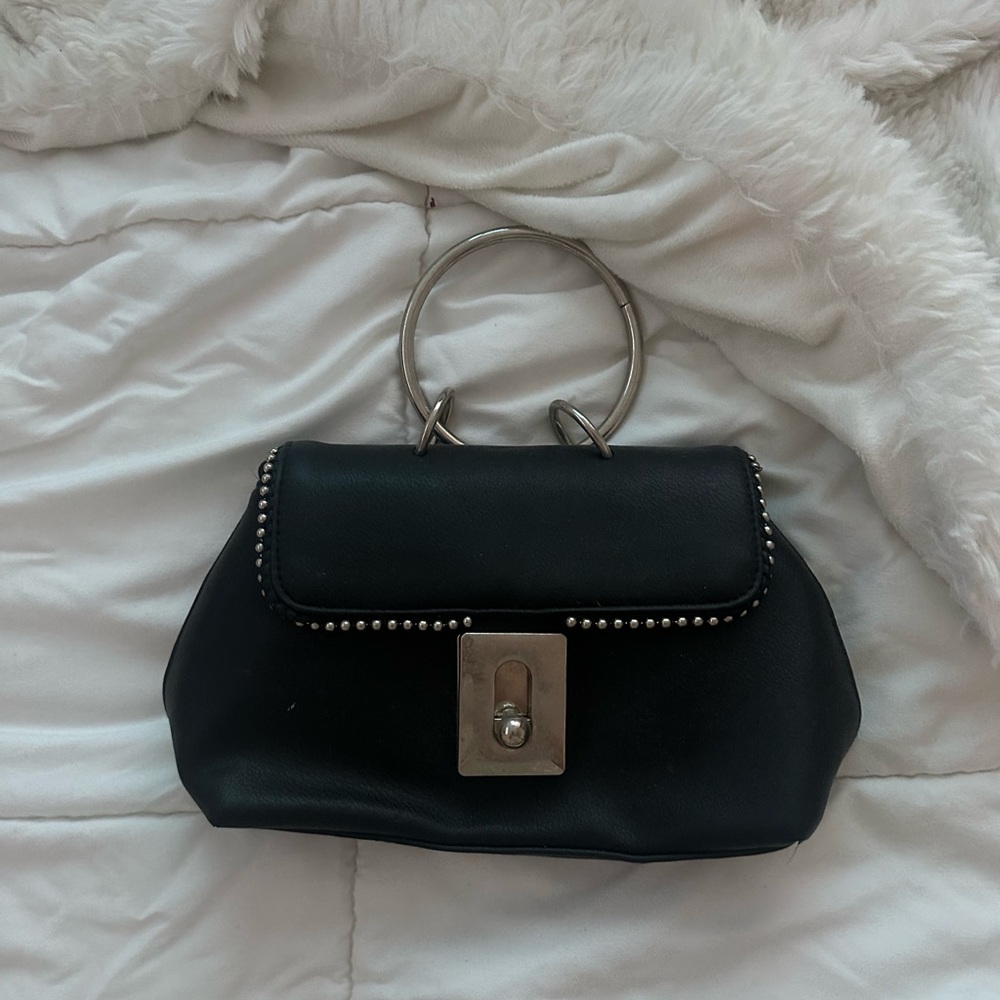 trendy black 2000s purse